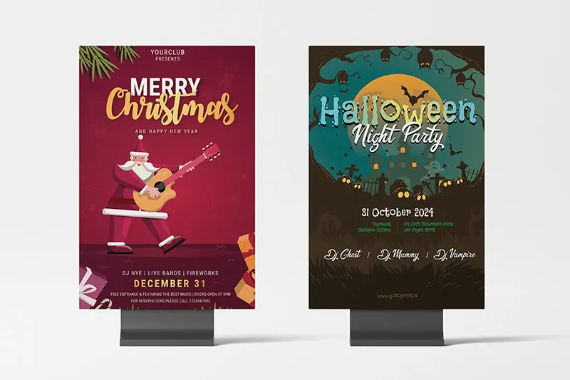 Christmas and Halloween print design Ireland