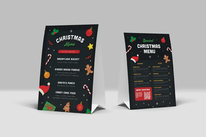 Christmas table tent design 1